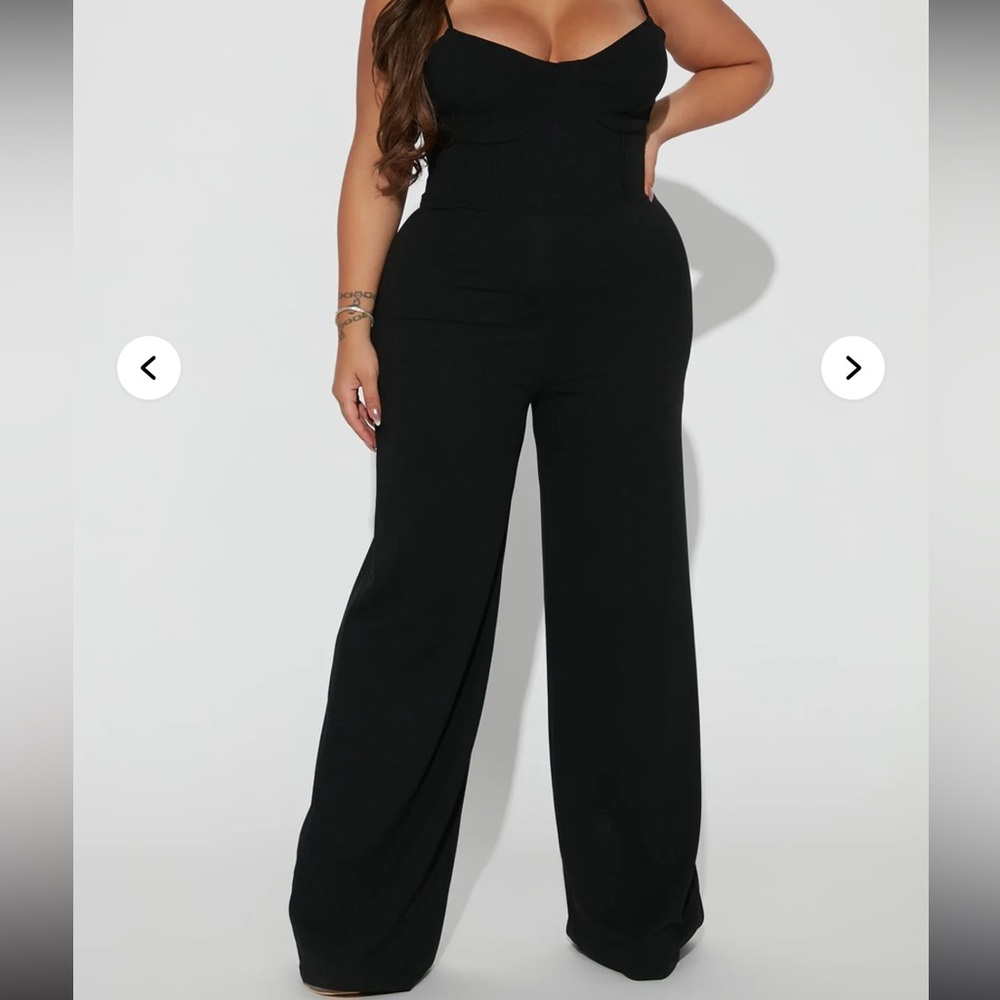 Fashion Nova Black Wide Leg Jumpsuit